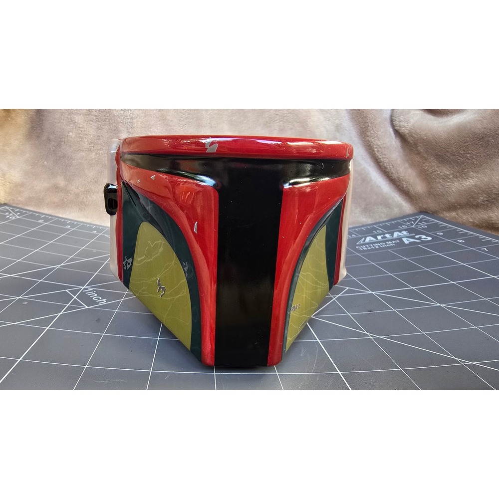 Star Wars Boba Fett Helmet 3D Sculpted Ceramic Coffee Mug 20oz Silver Buffalo